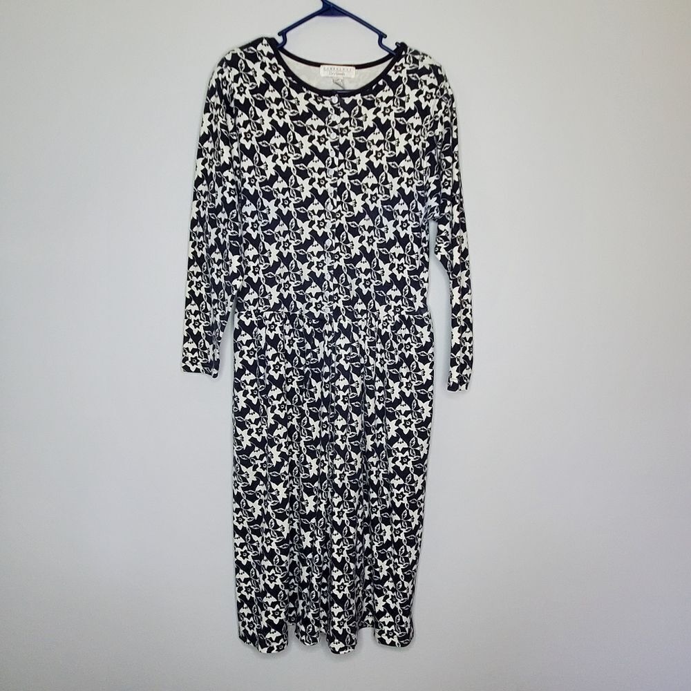 Cambridge Dry Goods M Long Sleeve Dress Maxi Heavyweight Stretchy Shirt Dress